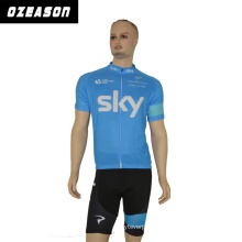 Fashion Men′s Short Sleeve Team Sky Sublimation Cycling Jersey Set